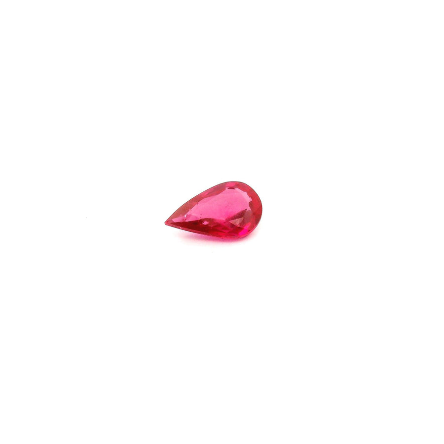 Pear Red Ruby 0.38ct loose gemstone