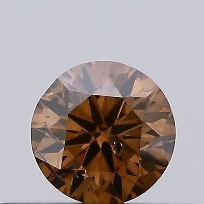 Round Fancy Brown Natural Diamond 0.19ct SI2 loose diamond