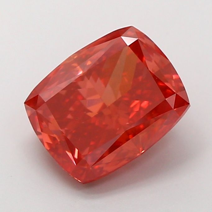 Cushion Fancy Vivid Red Lab-grown Diamond 3.51ct VS1 loose diamond