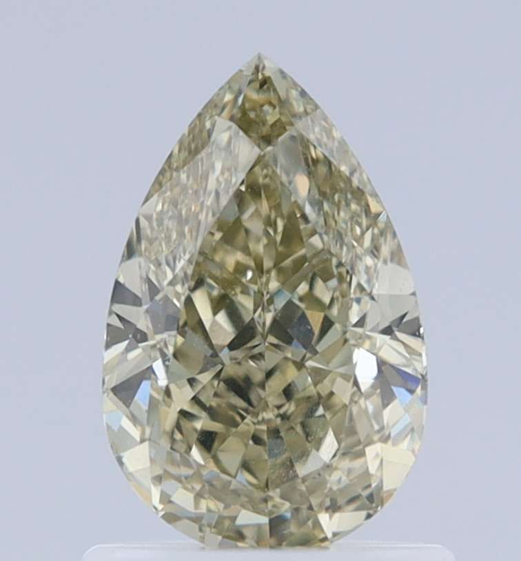 Pear Fancy Brownish Greenish Yellow Natural Diamond 1.01ct VS1 loose diamond