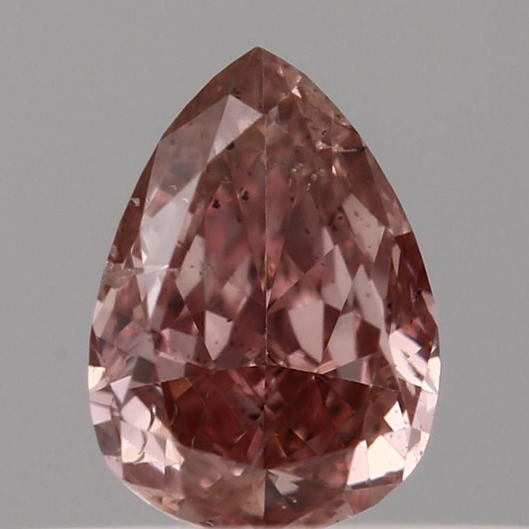 Pear Fancy Intense Orangey Pink Natural Diamond 0.21ct SI2 loose diamond