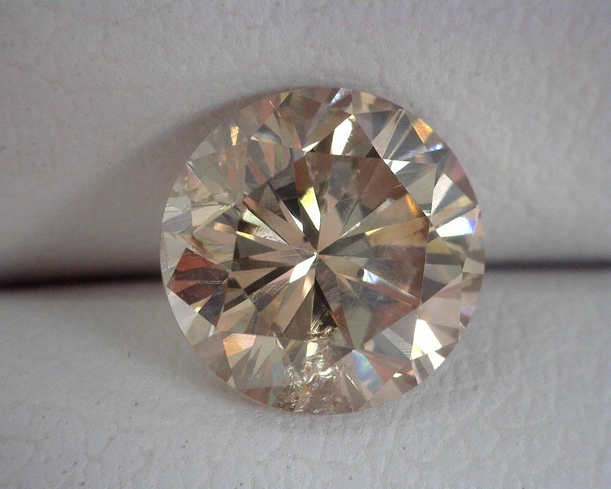 Round Brown Natural Diamond 1.08ct I1 loose diamond
