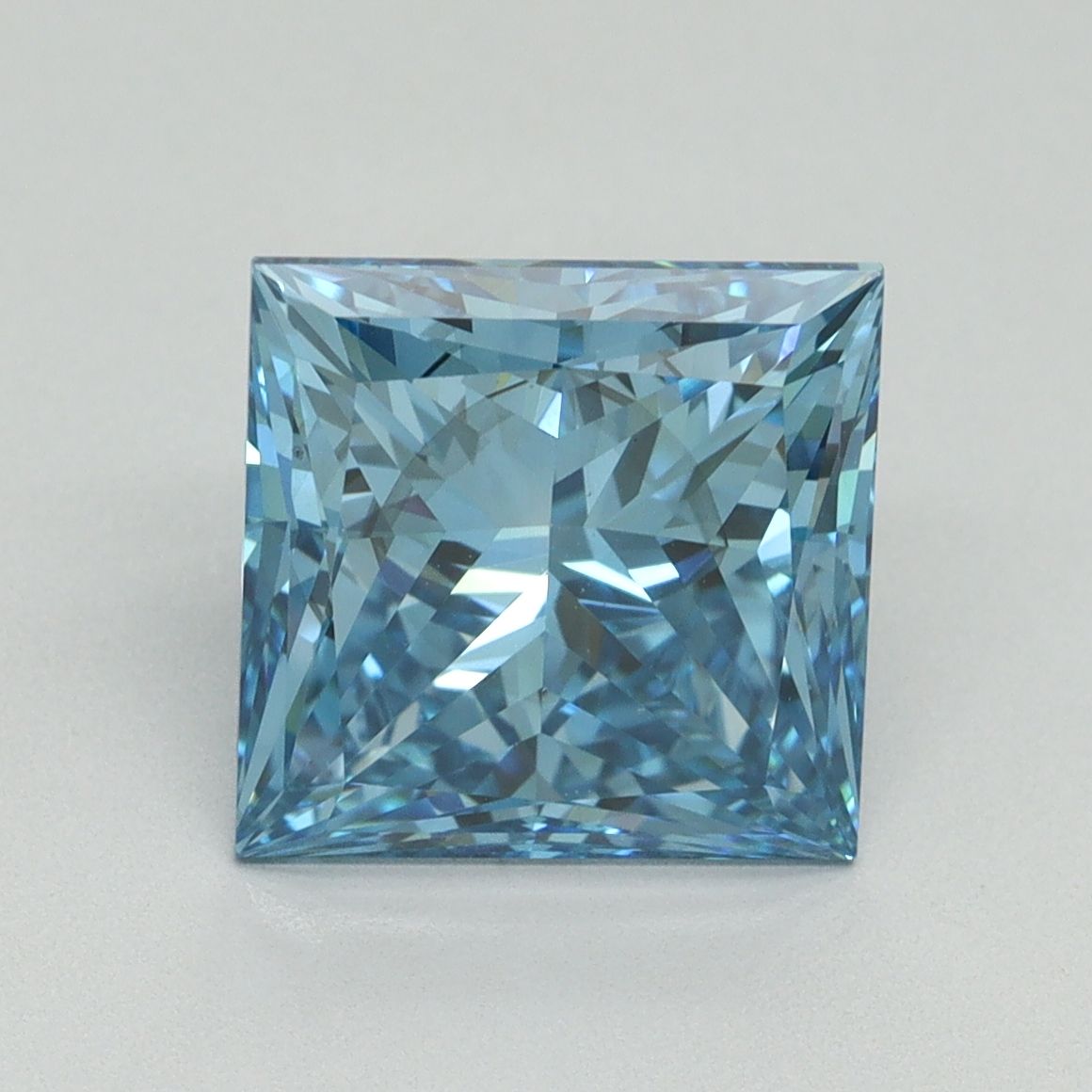 Princess Fancy Vivid Blue Lab-grown Diamond 4.06ct VS2 loose diamond