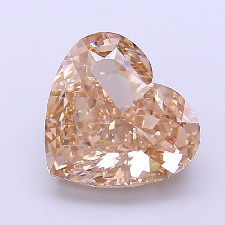 Heart Fancy Light Brown Lab-grown Diamond 3.04ct VVS2 loose diamond