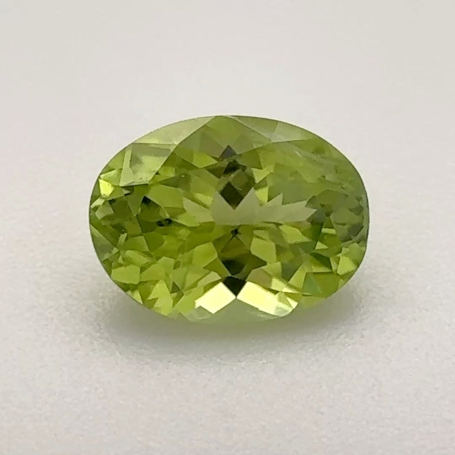 Oval Green Peridot 1.24ct loose gemstone