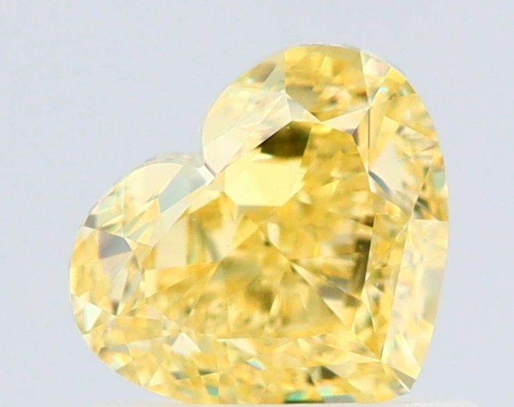 Heart Fancy Intense Yellow Natural Diamond 1ct VS1 loose diamond
