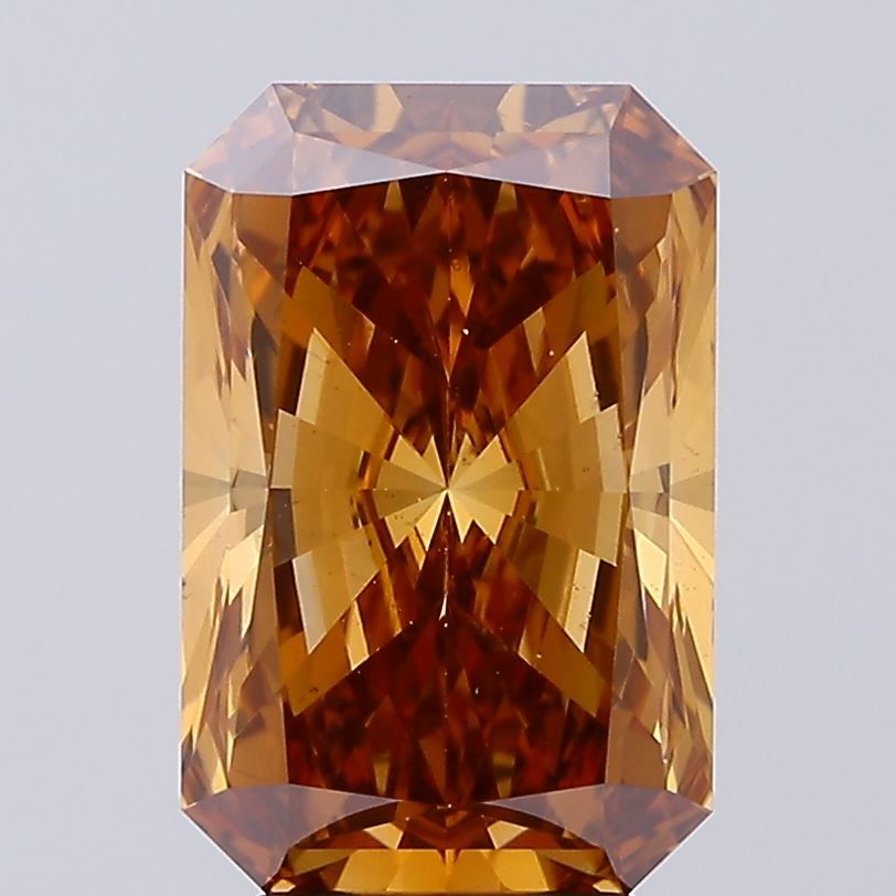 Radiant Fancy Yellowish Brown Lab-grown Diamond 4.11ct VS1 loose diamond