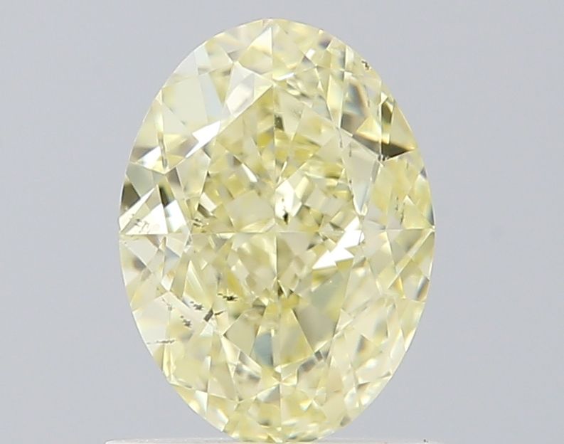 Oval Fancy Light Yellow Natural Diamond 1.01ct SI2 loose diamond