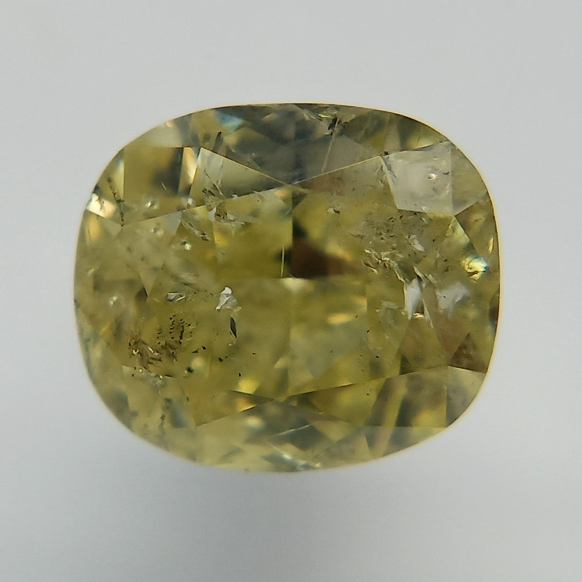 Cushion Fancy Yellow Natural Diamond 0.71ct loose diamond