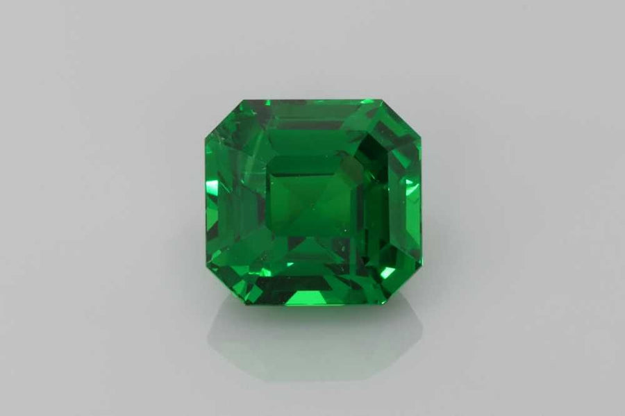 Asscher Green Garnet 2.52ct loose gemstone