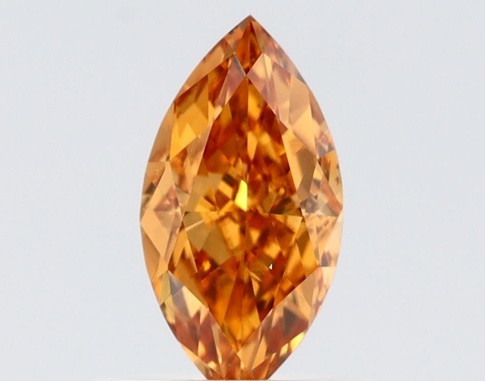 Marquise Fancy Deep Orangey Yellow Natural Diamond 0.69ct VS2 loose diamond