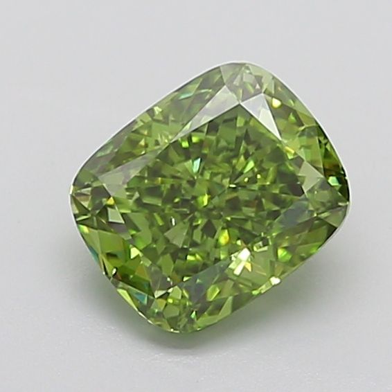 Cushion Fancy Vivid Green Lab-grown Diamond 2.2ct VS1 loose diamond