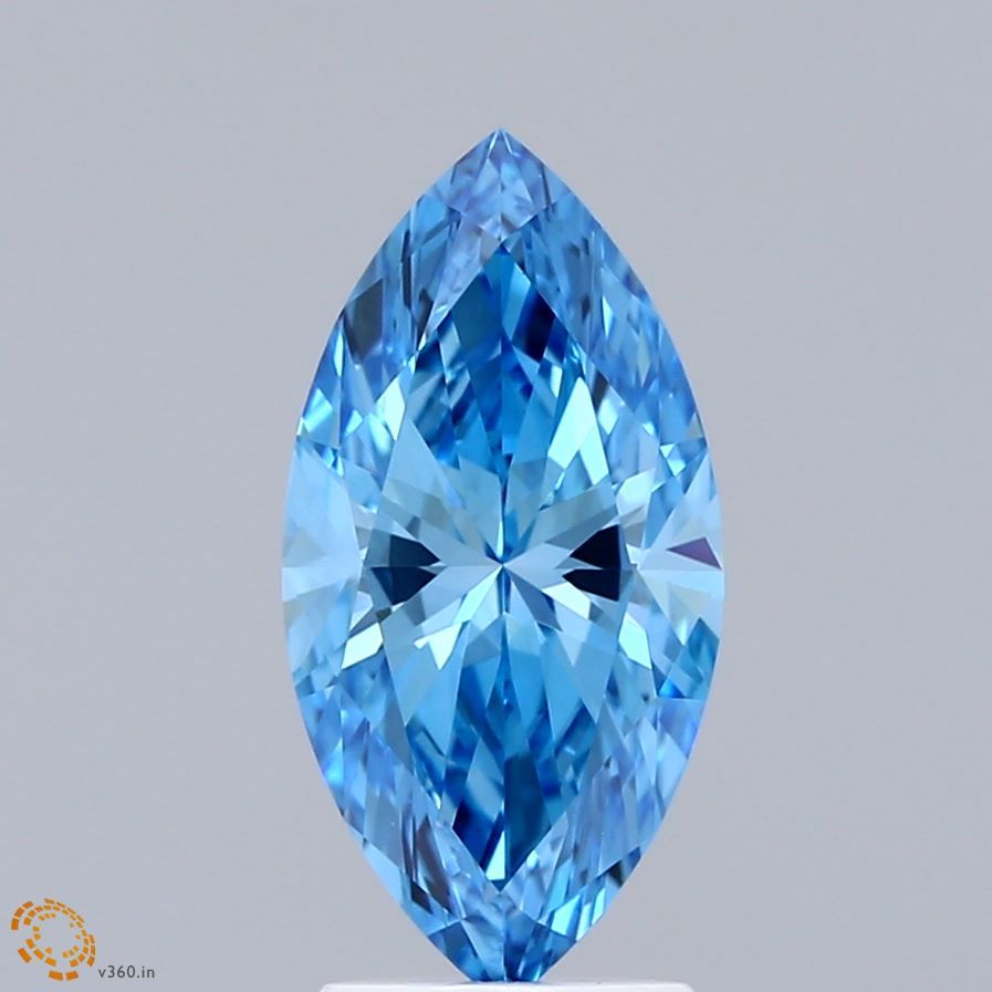 Marquise Fancy Vivid Blue Lab-grown Diamond 2.05ct VVS2 loose diamond