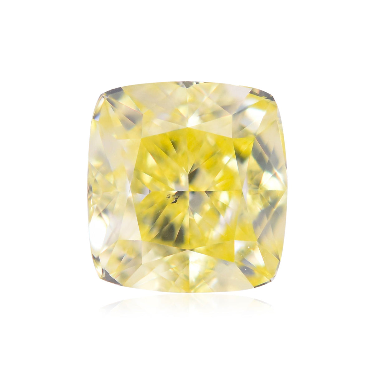 Cushion Fancy Intense Yellow Natural Diamond 1ct SI1 loose diamond