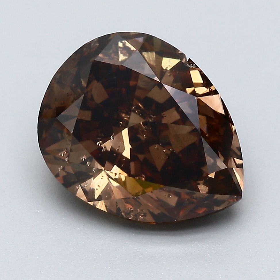 Pear Fancy Dark Brown Natural Diamond 3.74ct loose diamond