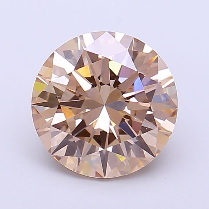 Round Fancy Light Brown Lab-grown Diamond 2.23ct VVS2 loose diamond