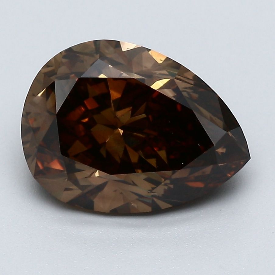 Pear Fancy Dark Orange Natural Diamond 3.07ct SI1 loose diamond