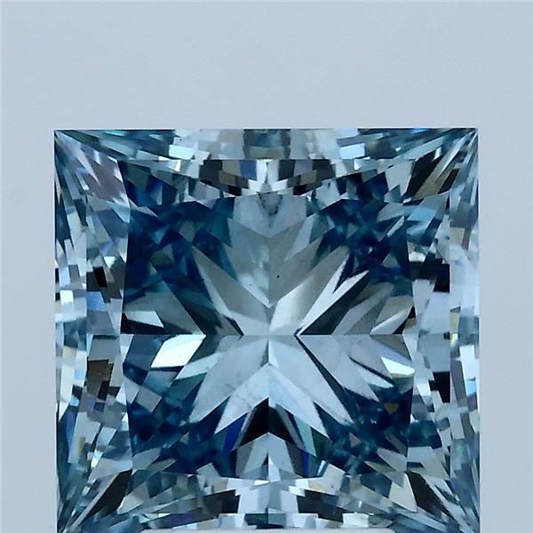 Princess Fancy Vivid Blue Lab-grown Diamond 4.04ct VS2 loose diamond