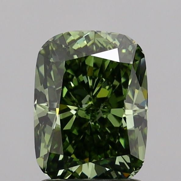 Cushion Fancy Vivid Green Lab-grown Diamond 1.9ct VVS2 loose diamond