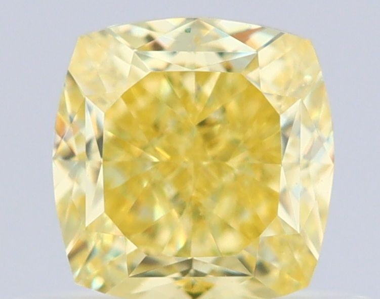 Cushion Fancy Intense Yellow Natural Diamond 0.67ct IF loose diamond