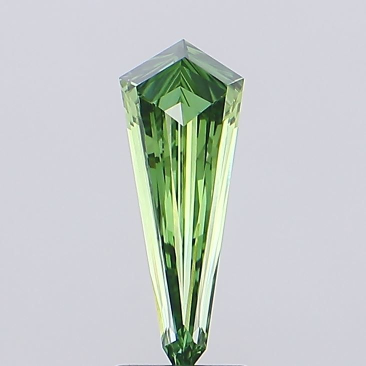 Hexagonal Fancy Vivid Green Lab-grown Diamond 1.15ct VVS2 loose diamond