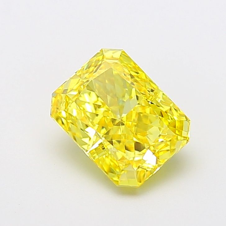 Radiant Fancy Vivid Yellow Lab-grown Diamond 2.6ct VVS2 loose diamond