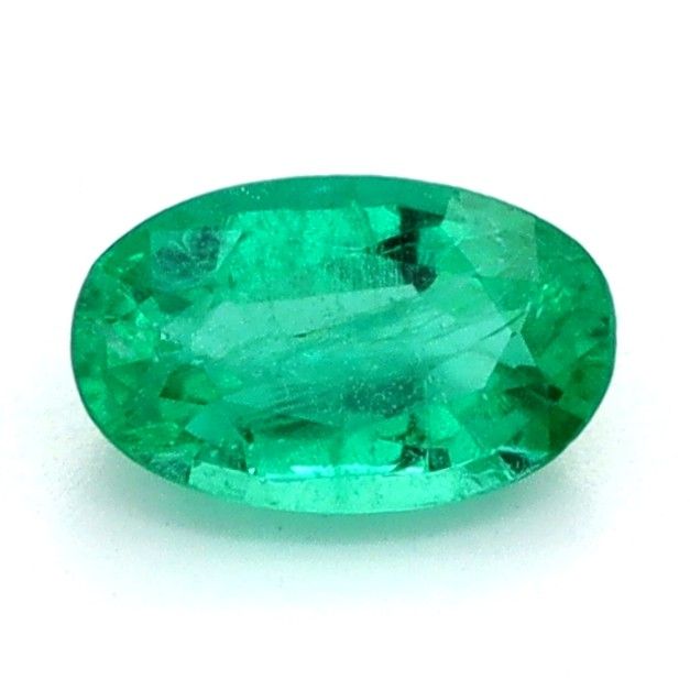 Oval Green Emerald 0.22ct loose gemstone