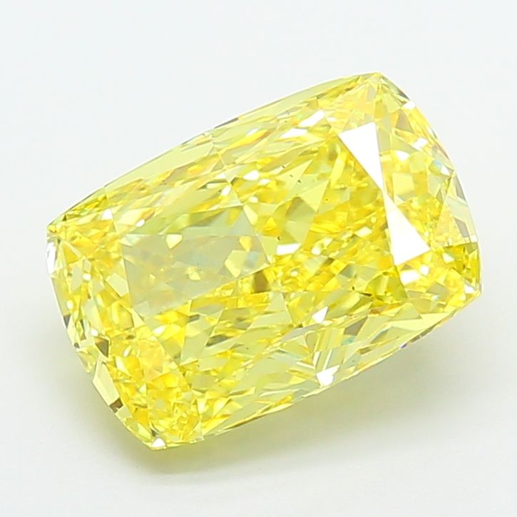 Cushion Fancy Vivid Yellow Lab-grown Diamond 5.01ct VS2 loose diamond