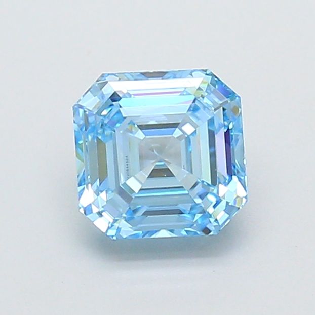 Square Emerald Fancy Vivid Blue Lab-grown Diamond 1.14ct VVS1 loose diamond