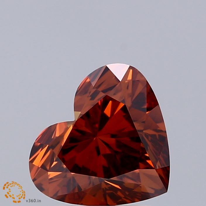Heart Fancy Vivid Orange Lab-grown Diamond 2.02ct VVS2 loose diamond