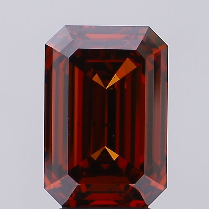 Emerald Fancy Deep Orange Lab-grown Diamond 4.75ct SI1 loose diamond