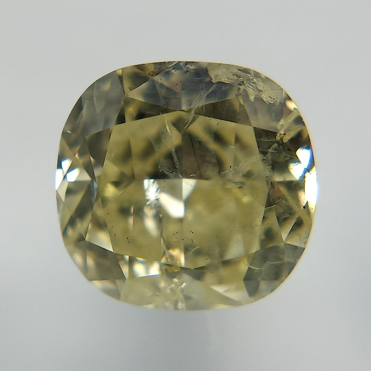 Cushion Fancy Light Yellow Natural Diamond 1.01ct loose diamond