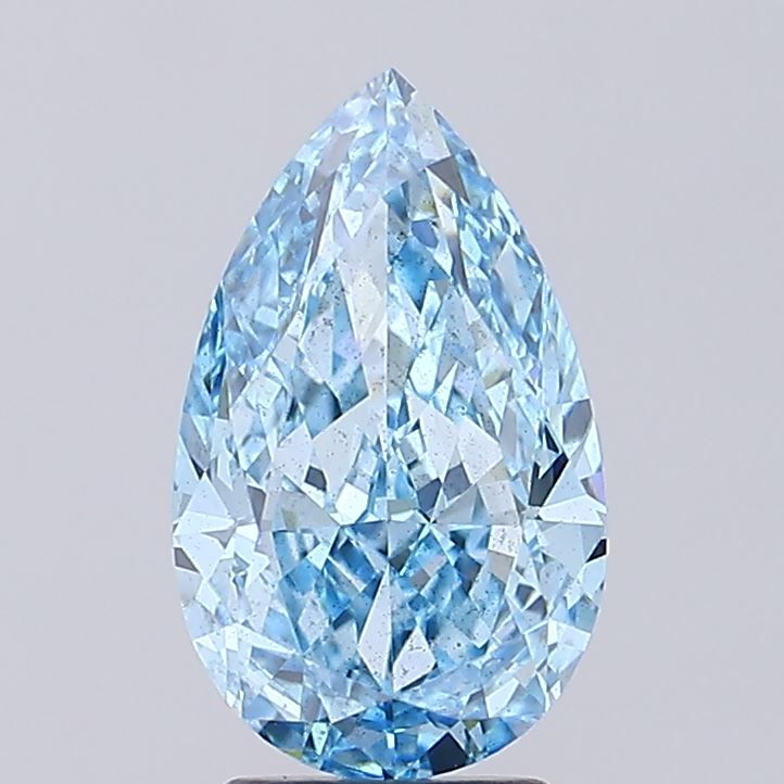 Pear Fancy Vivid Blue Lab-grown Diamond 4.09ct SI1 loose diamond