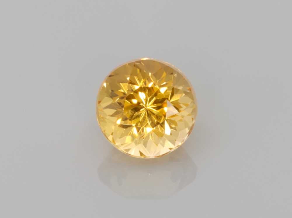 Round Yellow Topaz 0.76ct loose gemstone