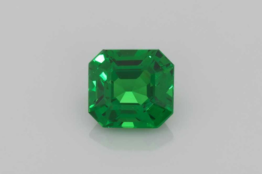 Asscher Green Garnet 1.04ct loose gemstone