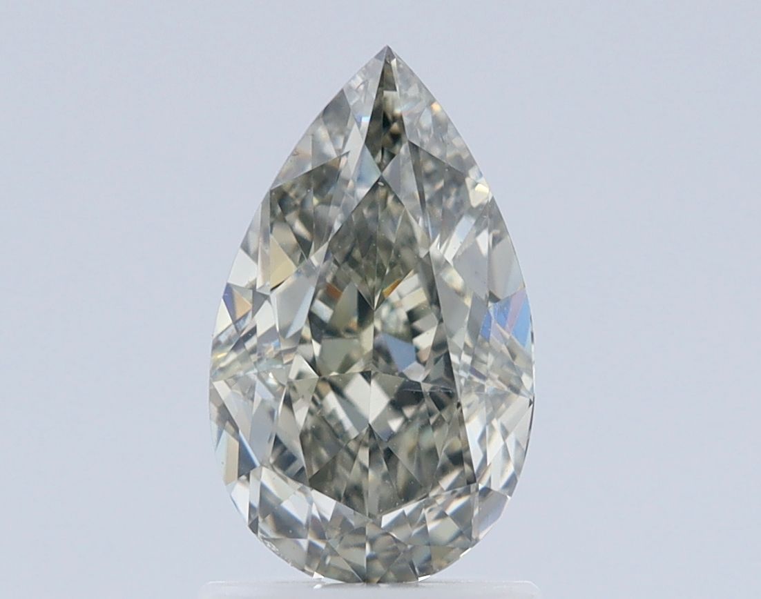 Pear Fancy Light Gray Natural Diamond 1.5ct VS2 loose diamond
