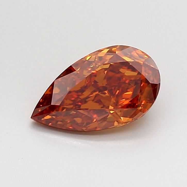 Pear Fancy Vivid Orange Lab-grown Diamond 1.1ct VVS2 loose diamond