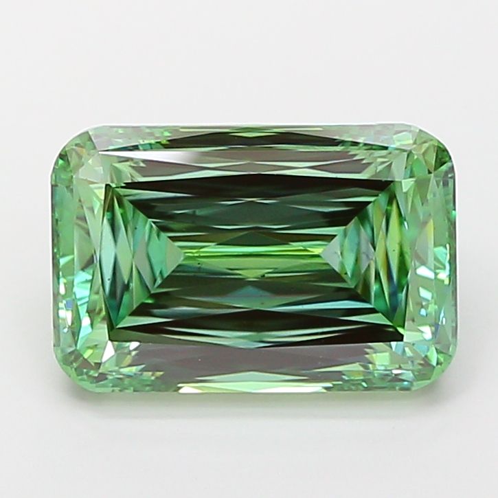 Cushion Fancy Vivid Green Lab-grown Diamond 5.06ct VS2 loose diamond