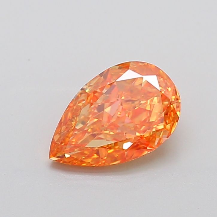 Pear Fancy Vivid Yellow Orange Lab-grown Diamond 2.27ct VVS2 loose diamond