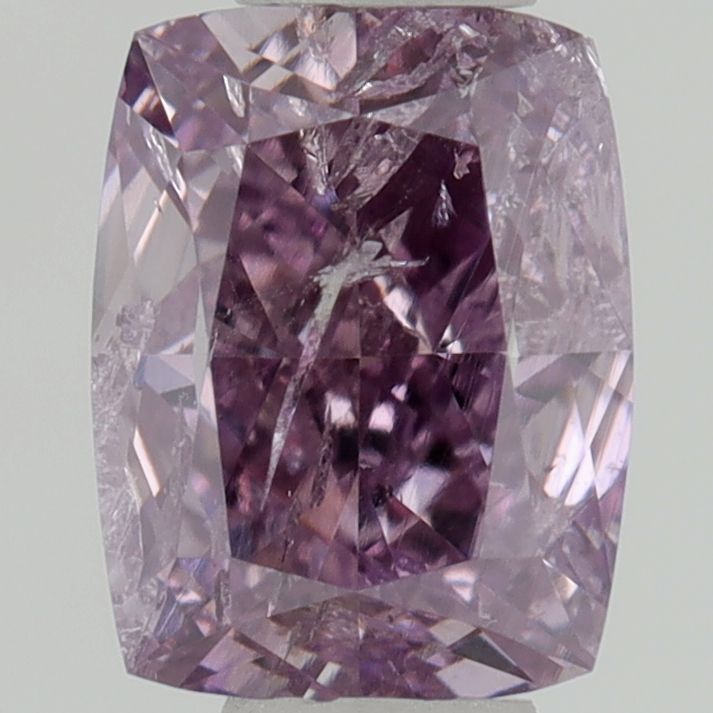 Cushion Fancy Deep Purple Pink Natural Diamond 0.45ct I2 loose diamond