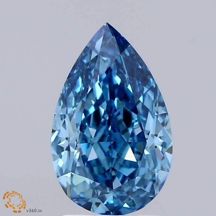 Pear Fancy Vivid Blue Lab-grown Diamond 2.1ct VVS2 loose diamond