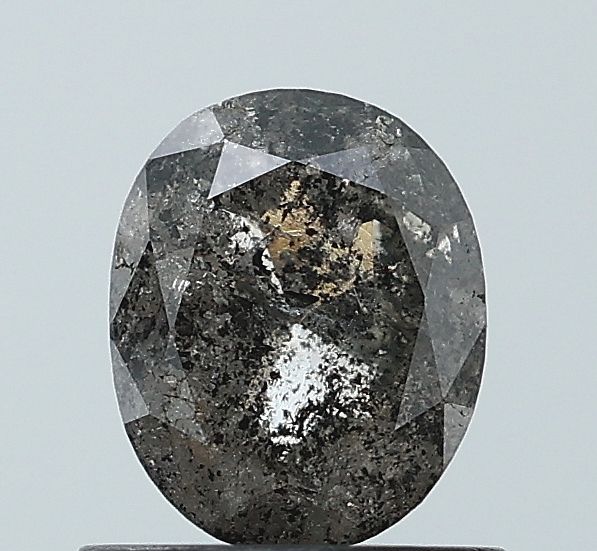 Oval Salt And Pepper Natural Diamond 0.97ct VS2 loose diamond