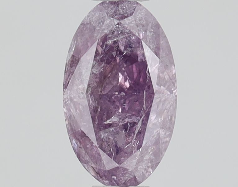Oval Fancy Intense Pink Purple Natural Diamond 0.58ct I3 loose diamond