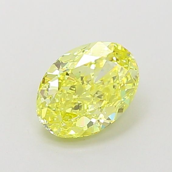 Oval Fancy Vivid Yellow Lab-grown Diamond 1ct VS1 loose diamond