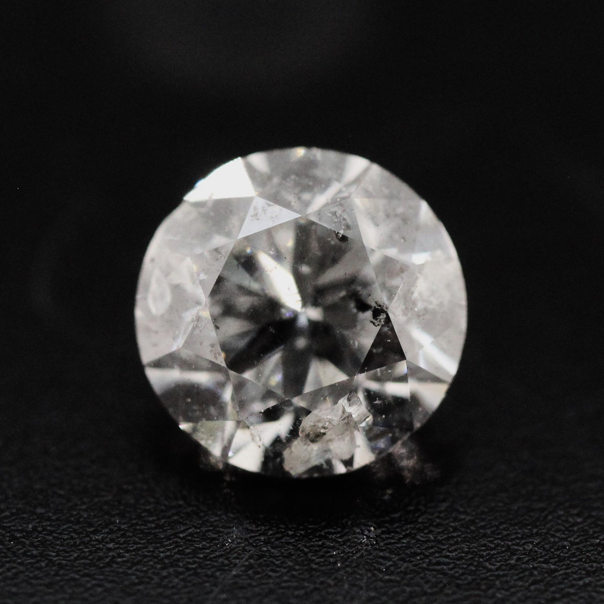 Round Fancy Gray Natural Diamond 0.9ct I1 loose diamond