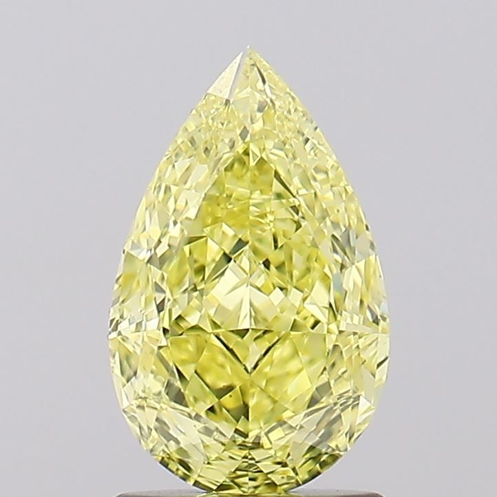 Pear Fancy Intense Yellow Natural Diamond 1.57ct VS2 loose diamond
