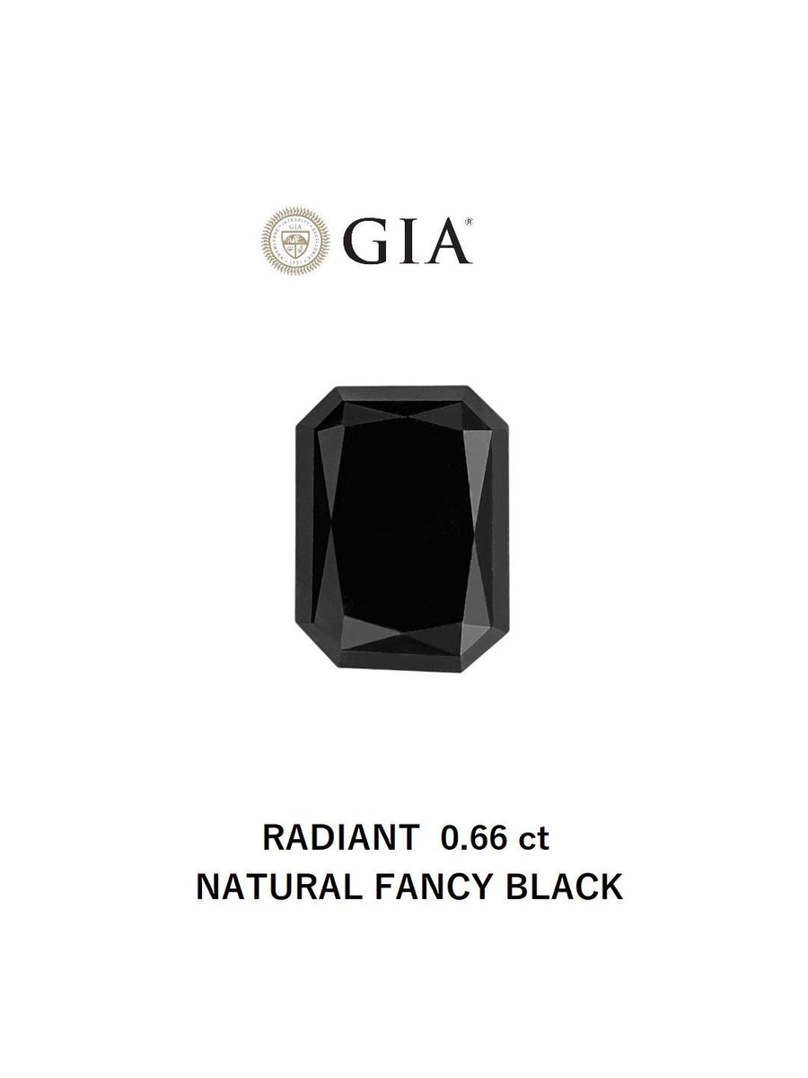 Radiant Fancy Black Natural Diamond 0.66ct VVS2 loose diamond
