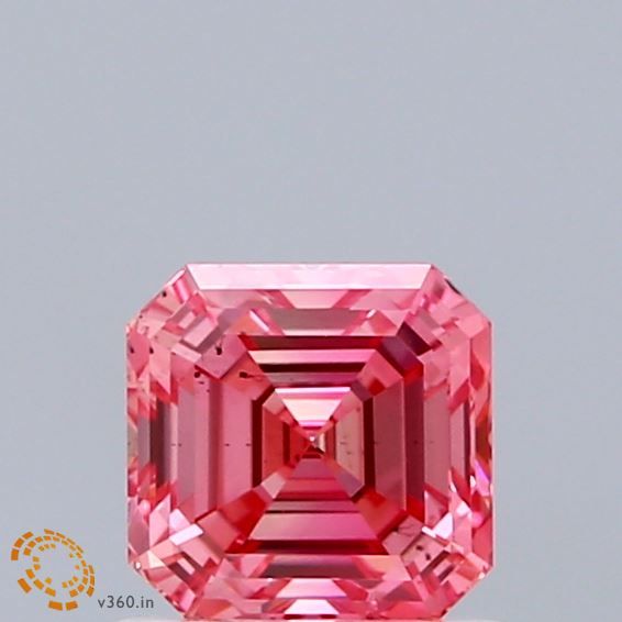 Asscher Fancy Vivid Pink Lab-grown Diamond 1.01ct SI1 loose diamond