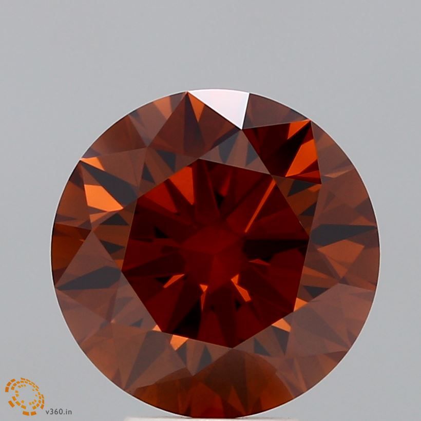 Round Fancy Orangey Brown Lab-grown Diamond 3.97ct VS2 loose diamond