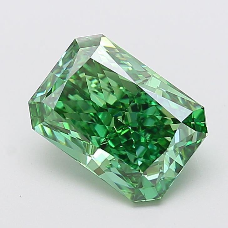 Radiant Fancy Vivid Green Lab-grown Diamond 3.99ct VS1 loose diamond